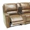 Hazelnut Full Leather 4PC Modern Reclining Sectional Sofa