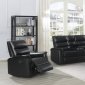 Dario Motion Sofa 601514 Black Leatherette by Coaster w/Options