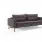 Grand D.E.L. Sofa Bed in Brown by Innovation w/Wood Legs