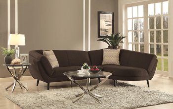 Norwood Sectional Sofa 500463 in Dark Coffee Fabric by Coaster [CRSS-500463 Norwood]