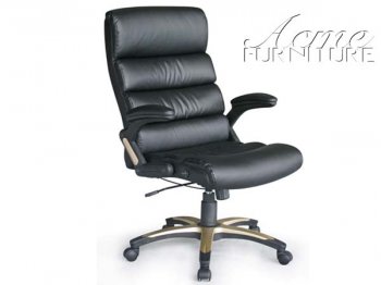 Black Leatherette Mika Modern Office Chair By Acme [AMOC-92017 Mika]