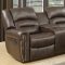 U98780 Motion Sectional Sofa in Brown PU by Global