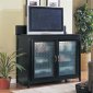 Antique Black Finish Contemporary Tv Stand With Lift Mechanism