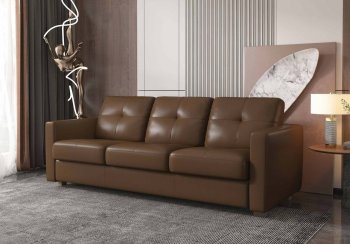 Noci Sofa w/Sleeper LV01295 in Brown Leather by Mi Piace [MPSB-LV01295 Noci MI Piace]