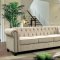 Winifred Sofa CM6342IV in Ivory Chenille Fabric w/Options