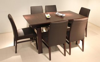 DT318 Dining Table by At Home USA in Brown w/Options [AHUDS-DT318]