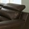 Elda Reclining Sectional Sofa in Brown Leather by At Home USA