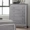 Cayla 5Pc Bedroom Set CM7779GY in Gray Fabric w/Options