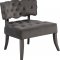 Charlotte Accent Velvet Chair 545 in Grey by Meridian