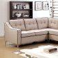 Glenda II Sectional Sofa CM6851BG in Beige Fabric