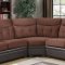 3025 Sectional Sofa in Chocolate & Cappuccino