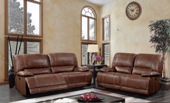 Nogales Power Motion Sofa CM6571 in Brown Leather Match w/Opt [FAS-CM6571-Nogales Power]