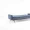 Dublexo Sofa Bed in Indigo by Innovation w/Arms & Wood Legs