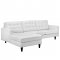 Empress EEI-1548 Sectional in White Bonded Leather by Modway