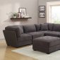 Mercedez Sectional Sofa in Charcoal Fabric by ESF