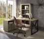 Jennavieve Office Desk 92550 in Gold Aluminum by Acme