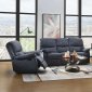 Saul II Reclining Sofa 53980 in Blue Denim by Acme w/Options