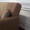 Gulf Sofa Bed & Loveseat Set in Brown Fabric