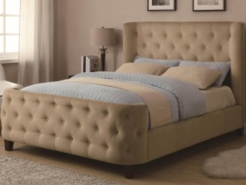 Esther 300248 Upholstered Bed by Coaster w/Button Tufting [CRB-300248 Esther]