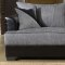 Two-Tone Grey & Black Contemporary Living Room w/Wood Block Legs