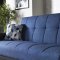 Carlton Sofa Bed & Loveseat Set in Blue Fabric w/Options