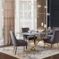 Arcade Dining Table 109211 in Marble & Gold by Coaster w/Options