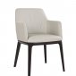 Osaka Dining Armchair Set of 2 in Light Gray Leather by J&M