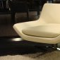 Leather or Wool Felt Modern Club Chair in Black, Cream or Maroon