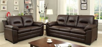 Parma Sofa CM6324BR in Brown Leatherette w/Options [FAS-CM6324BR-Parma]