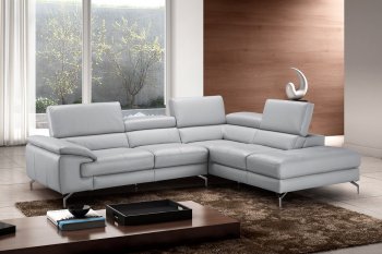 Olivia A973 Sectional Sofa in Element Grey Premium Leather - J&M [JMSS-A973 Olivia Grey]