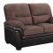 UMC3-KD-CHOC Sofa & Loveseat in Chocolate/Brown by Global