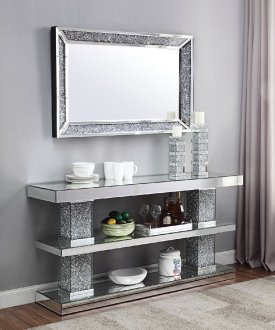 Noralie Console Table 90462 in Mirror by Acme w/Options