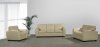 Cream Bonded Leather Modern Loveseat & Sofa Set w/Options