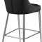 Karina Counter Stool 790 Set of 2 Black Velvet Fabric - Meridian