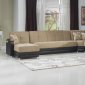 Luna Fulya L. Brown Double Chaise Corner Sectional Sofa -Bellona