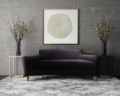 Oslo Sofa TOV-L6109 in Black Herringbone Fabric by TOV Furniture