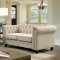 Winifred Sofa CM6342IV in Ivory Chenille Fabric w/Options