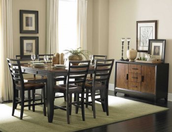 Two-Tone Finish Modern Counter Height Dining Table w/Options [HEDS-987-Adrienne-Lynn]