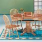 Terracotta Tile Top & Natural Classic 5Pc Dining Set w/Options