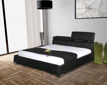 Angel Bed in Brown Half Leather by Casabianca [CBB-Angel Brown]