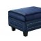 Ferrara Sectional Sofa 655 in Navy Velvet Fabric w/Options