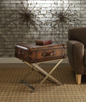 Aberdeen Accent Table 83556 in Vintage Mocha by Acme