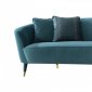 Jenner Sofa & Chair Set in Aqua Blue Velvet Fabric by VIG