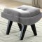 Esmeralda Accent Chair w/Ottoman CM-AC6839GY in Gray Fabric