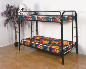 Black Finish Contemporary Twin/Twin Bunk Bed [HLBS-S135]