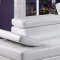 U8138 Sectional Sofa White Bonded Leather by Global w/Options