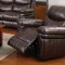 7273 Reclining Sofa in Weathered Brown Bonded Leather w/Options