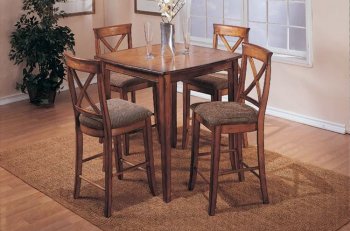 Counter Height Oak Finish Contemporary Dinette Set [AMDS-158-7270]