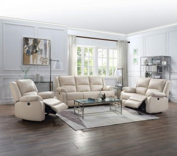 Zuriel Power Motion Sofa LV54610 in Beige PU by Acme w/Options [AMS-LV54610 Zuriel]