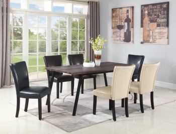 Jefferson Dining Set 5Pc 107581 by Coaster in Cappuccino [CRDS-107581 Jefferson]